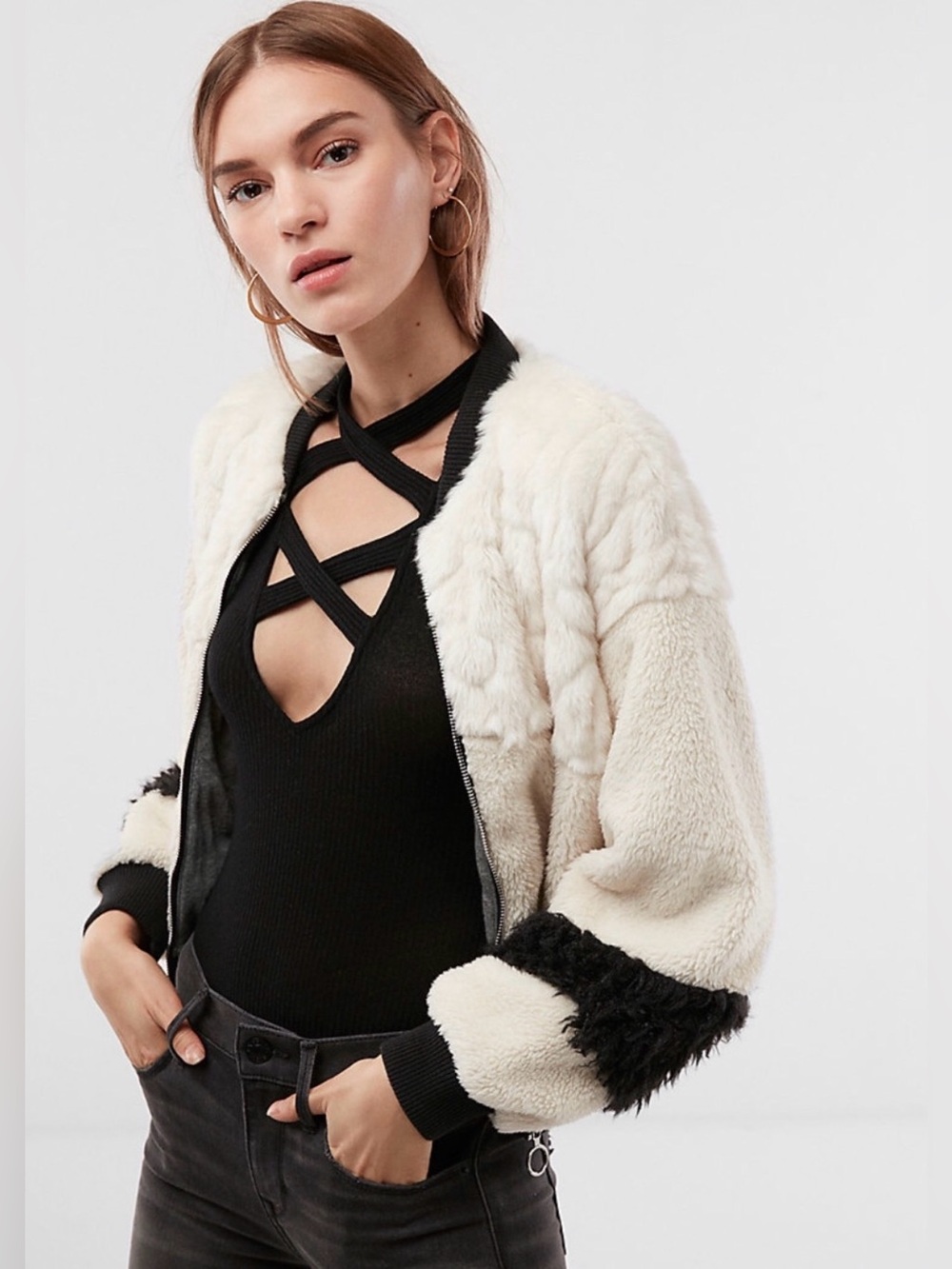 Express Crisscross Bodysuit  ~ Size: Small